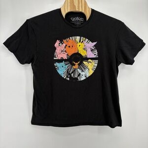 Pokémon Hybrid Apparel Size 2XL Graphic T-Shirt Pikachu Eevee Short Sleeve Black